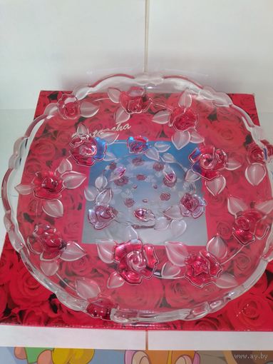 БЛЮДО ХРУСТАЛЬНОЕ ДЛЯ ФРУКТОВ. ГЕРМАНИЯ.