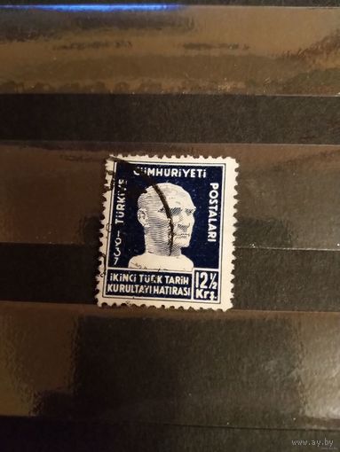 1937 Турция Мих 1013 оценка 7,5 евро Ататюрк концовка серии заверка (1-л1)