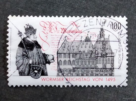 Марка Германия 1995 год 500-летие Вормсского рейхстага