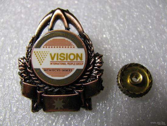 Знак. "Vision International People Group" (тяжёлый, закрутка)
