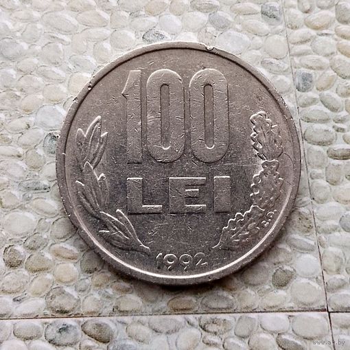 100 леев 1992 года Румыния. Республика Румыния.