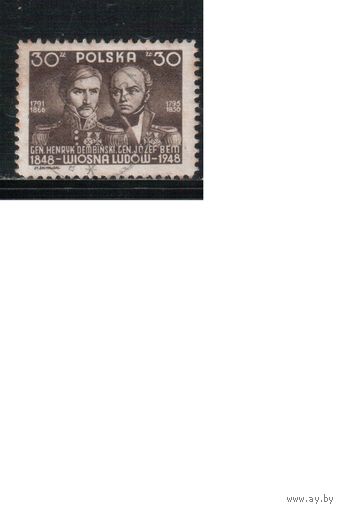 Польша-1948,(Мих.498) гаш., Революция 1848 г