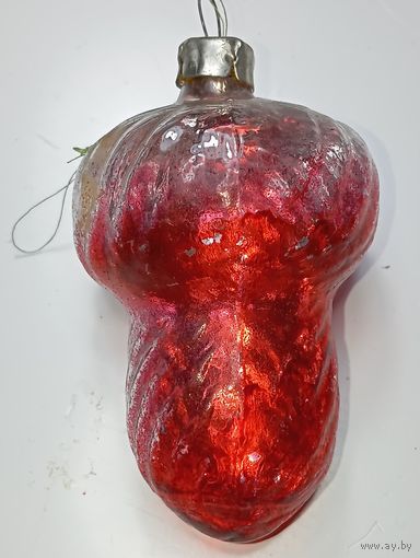 Ёлочная игрушка - Гриб , СССР .