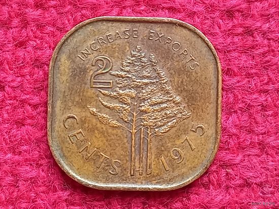 Эсватини Свазиленд 2 цента 1975 г.