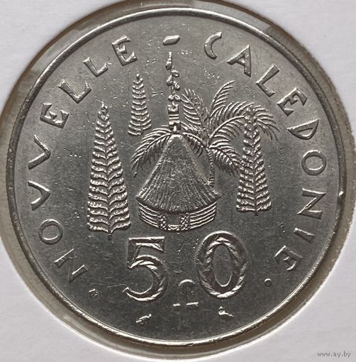Новая Каледония 50 франков 1967 г. В холдере