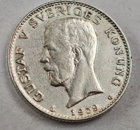 1939 год крона Швеция  серебро