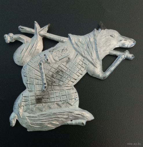 Ёлочная игрушка СССР Лиса пластик a-la