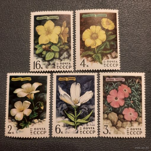 СССР 1977. Цветы Сибири. Полная серия