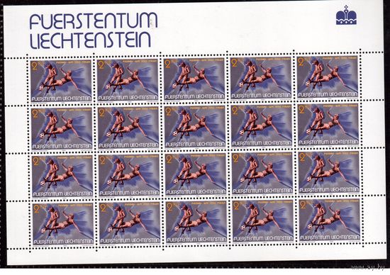 Лихтенштейн-1990, (Мих.987)  **  , Спорт,  ЧМ по футболу, м/л