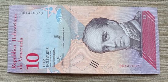 Werty71 Венесуэла 10 боливаров 2018 UNC банкнота лягушка