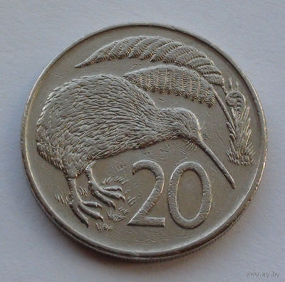 Новая Зеландия 20 центов. 1982 г.