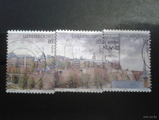 Люксембург 1995 панорама г. Люксембург, живопись