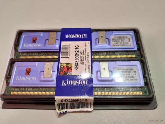 Память Kingston kit 2 x 512 MB DIMM DDR400