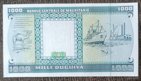 1000 угий 1989 года - Мавритания - UNC