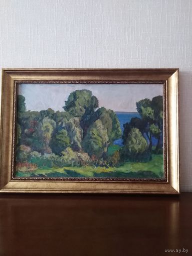 Крохолев П.С. У озера 1969 год