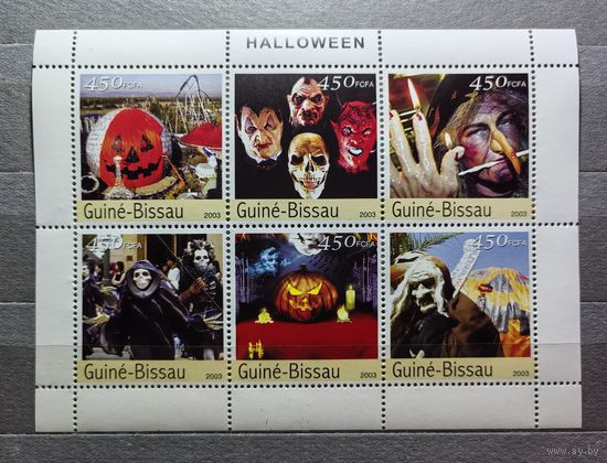 Гвинея-Бисау 2003 Halloween MNH лист 6 марок