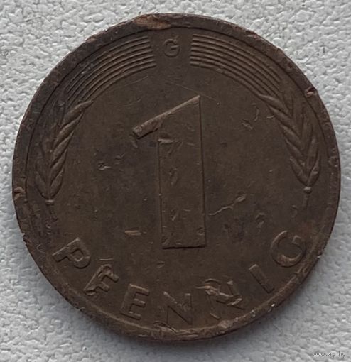 Германия 1 пфенниг 1977 г. G