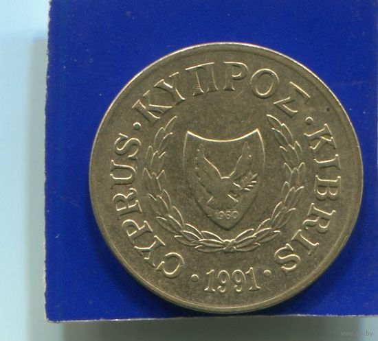 Кипр 2 цента 1991