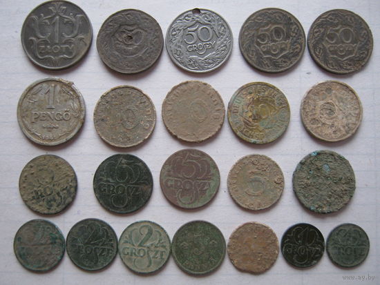 Иностранные монеты, 22 штуки.