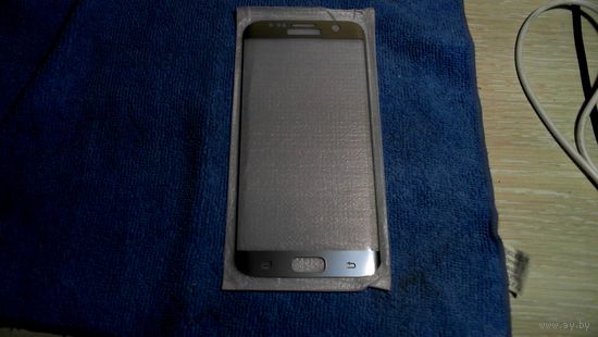 Стекло защитное samsung S 7edge серебро