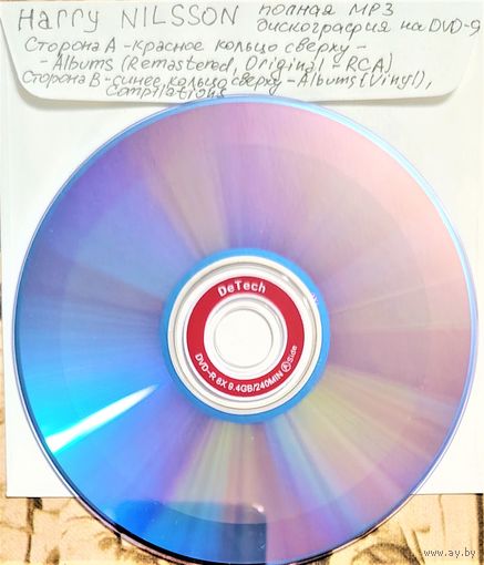 DVD MP3 Harry NILSSON полная дискография (Pop rock, Soft rock, Baroque rock) - 1 DVD-9 (двусторонний)