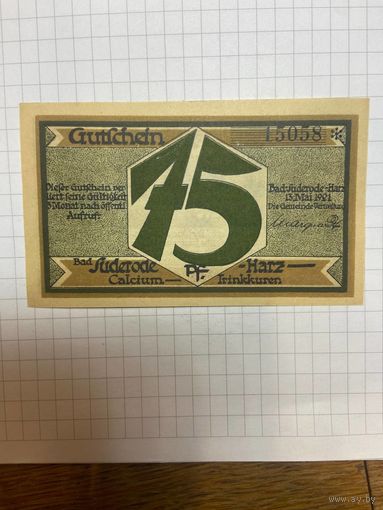 75 пфеннигов (нотгельды) г. Германия Бад Зюдерод-1201