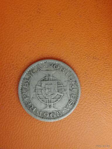 Ангола (Португальская колония (1921 - 1974)), 2.5 эскудо, 1968 год, KM# 77