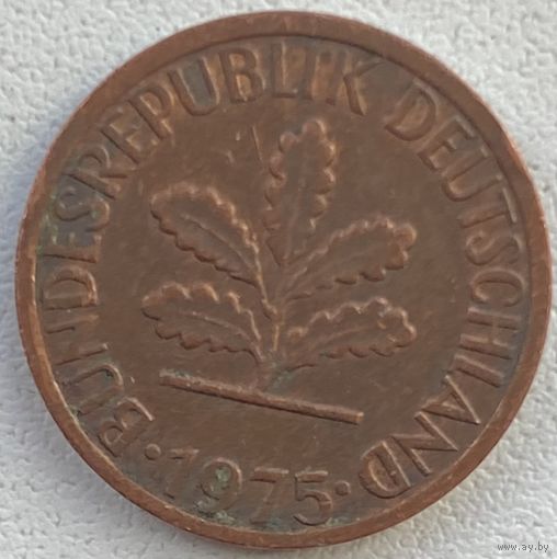 Германия 1 пфенниг 1975 г. G