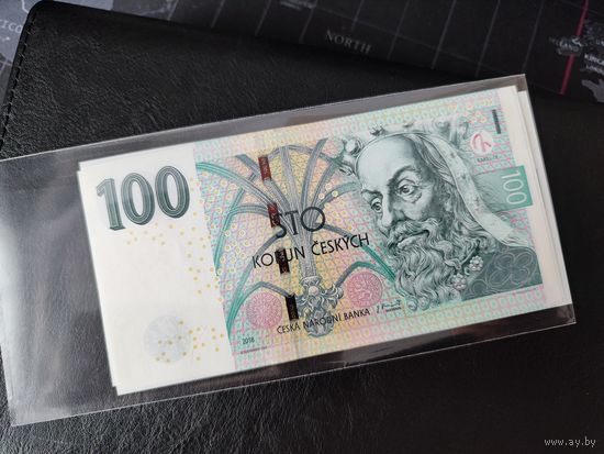 Чехия, 100 крон 2018 г., P-18 (J, король Карл IV Люксембургский), UNC