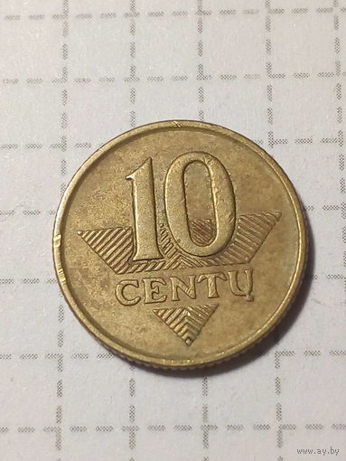10 центов Литва 1999 год