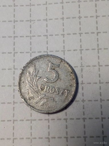 5 грошей Польша 1958 год