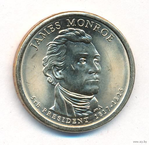 1 доллар США 2008 год 5-й Президент Джеймс Монро двор P _состояние aUNC