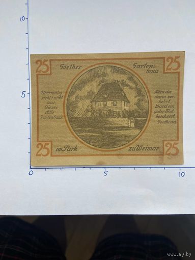 Нодгельд 25 пфеннигов Веймар. Веймарская республика - 0202