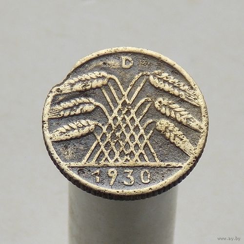 Германия 10 рейхспфеннигов 1930 D