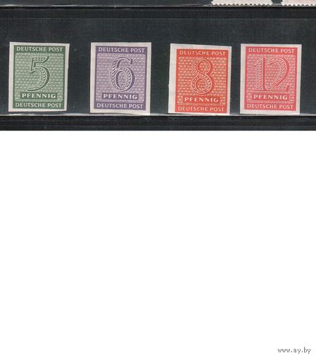 Германия-1945,(Мих.116-119) **/*  ,  Советская зона оккупации,  Западная Саксония