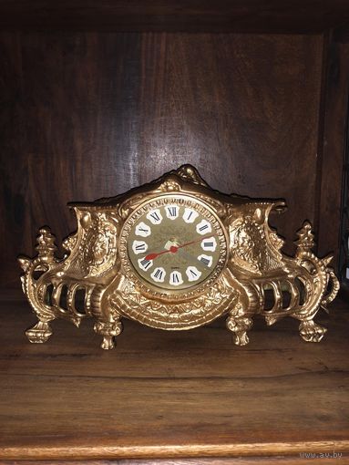 Часы каминные бронзовые кварц