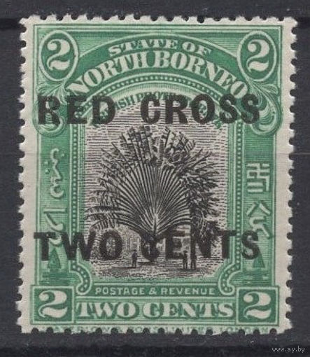 1918 Северное Борнео Британский Протекторат** Красный крест Новый номинал