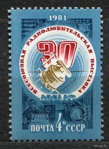 Выставка радиолюбителей. Спутник. 1981. Полная серия 1 марка. Чистая
