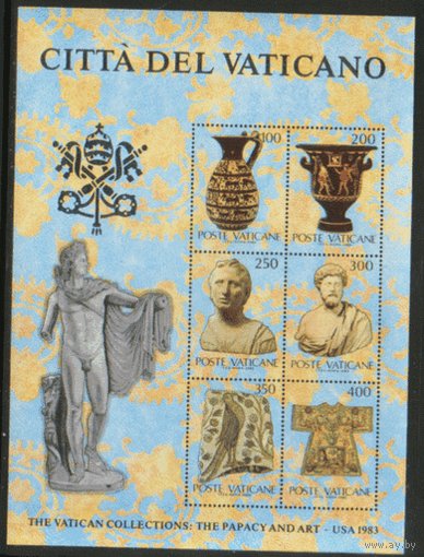 ВАТ. М. Блок 5. 1983. Музеи Ватикана. ЧиСт.