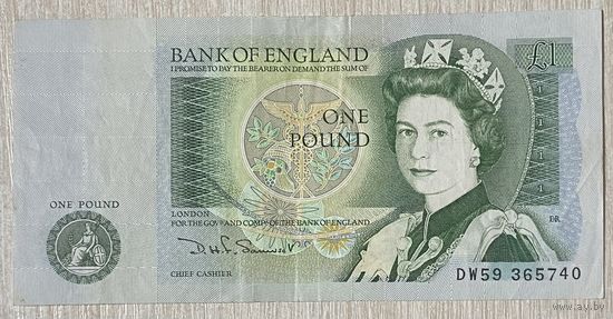 Банкнота 1 фунт 1978-1984 годов. Великобритания.