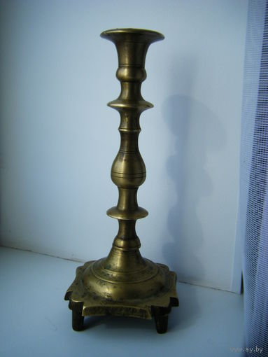 Царизм. Бронзовый, большой, тяжёлый подсвечник. 19-начало 20 века.