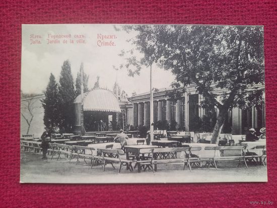 Крым. Ялта. Городской сад. Царская открытка. Чистая.