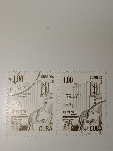Куба 1982 а марках изображены цементные заводы, в частности, заводы "Сибоней"