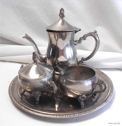 Сервиз кофейный 4 предмета Серебрение