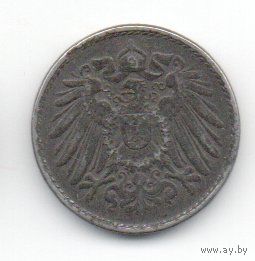 ГЕРМАНСКАЯ ИМПЕРИЯ 5 ПФЕННИГОВ 1918 А