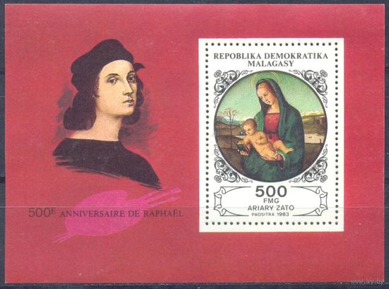 Мадагаскар 1983 Живопись. Рафаэль, блок