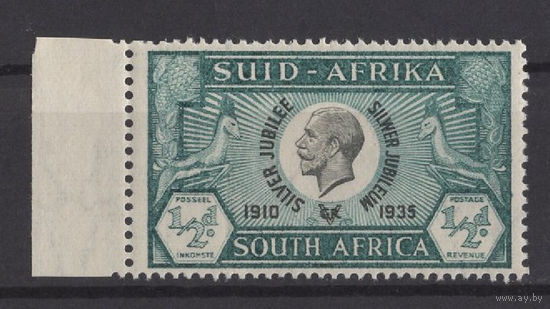 1935 Южная Африка ** Коронация Юбилей George V, марка с левым полем
