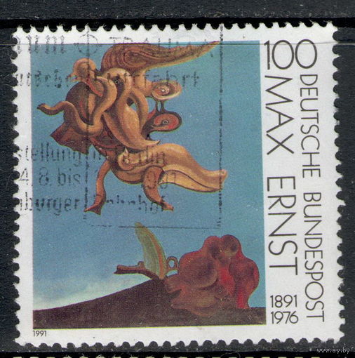Германия/1991/ Немецкая Живопись / Юбилей Художника Макс Эрнст / Michel # DE 1569 / Серия 1 Марка