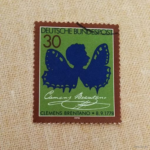 Марка Германия 1978 год 200 лет со дня рождения Клеменса Брентано