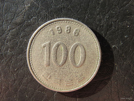 Юж.Корея. 100 вон. 1986. С 20 копеек. Распродажа коллекции. Смотрите другие лоты.